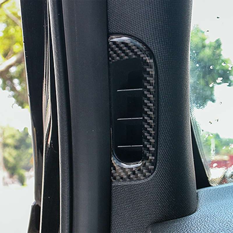 2 PCS Car A Column Air Outlet Carbon Fiber Decorative Sticker for Jeep Grand Cherokee 2011-2018