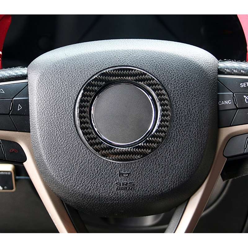 Car Steering Wheel Carbon Fiber Decorative Sticker for Jeep Grand Cherokee 2011-2018