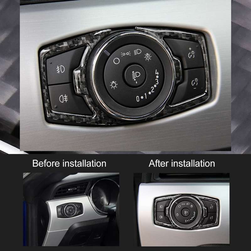 2 PCS Car Headlight Adjustment Decorative Sticker for Ford Mustang 2015-2020