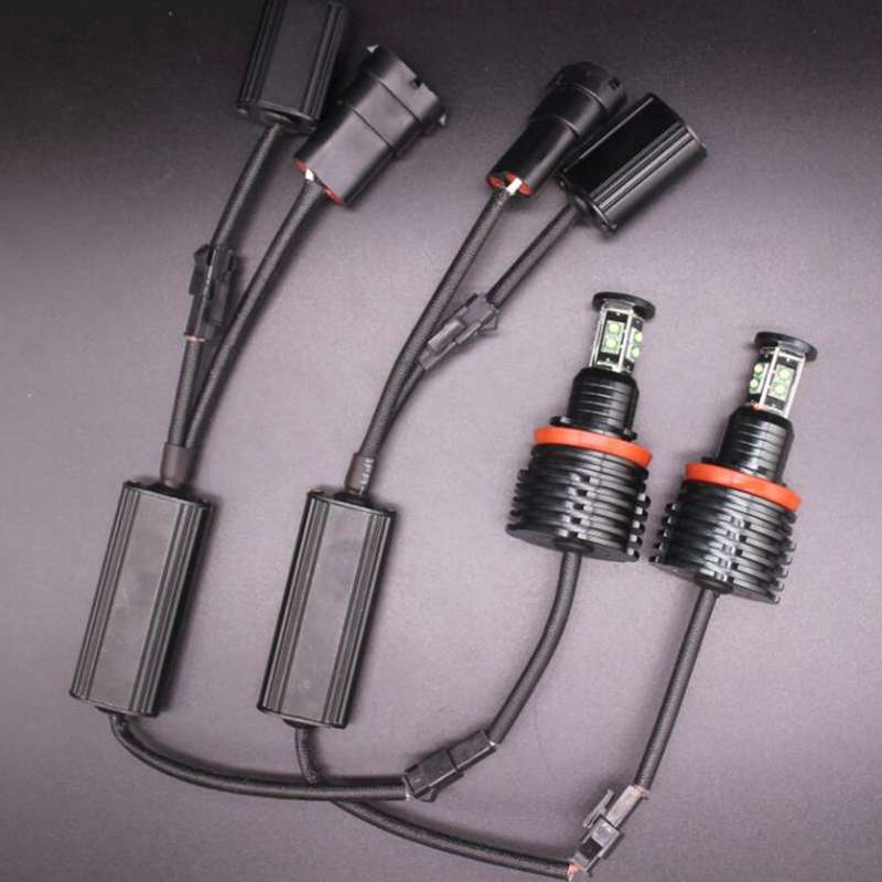2 PCS DC 12-24V 40W 1800LM 8-LED Car Angel Eyes Halo Ring Marker Light Bulb, (White Light), For X5 E