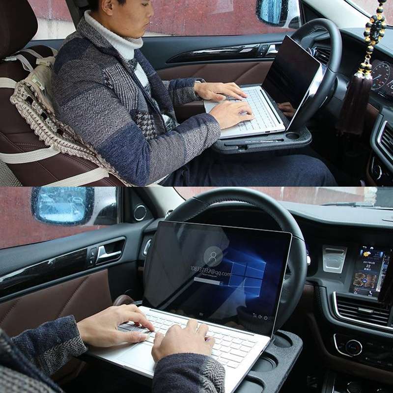 Multi-function Car Steering Wheel Computer Card Table Box Car Tray Desktop Computer Desk Car Laptop