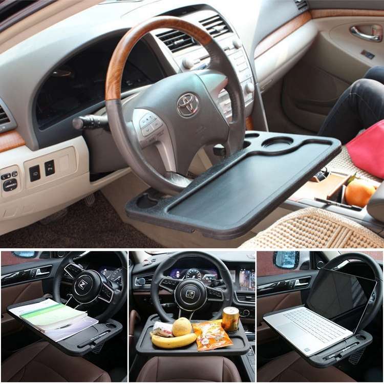 Multi-function Car Steering Wheel Computer Card Table Box Car Tray Desktop Computer Desk Car Laptop