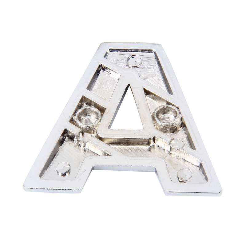 Car Vehicle Badge Emblem 3D English Letter S Self-adhesive Sticker Decal, Size: 4.5*4.5*0.5cm