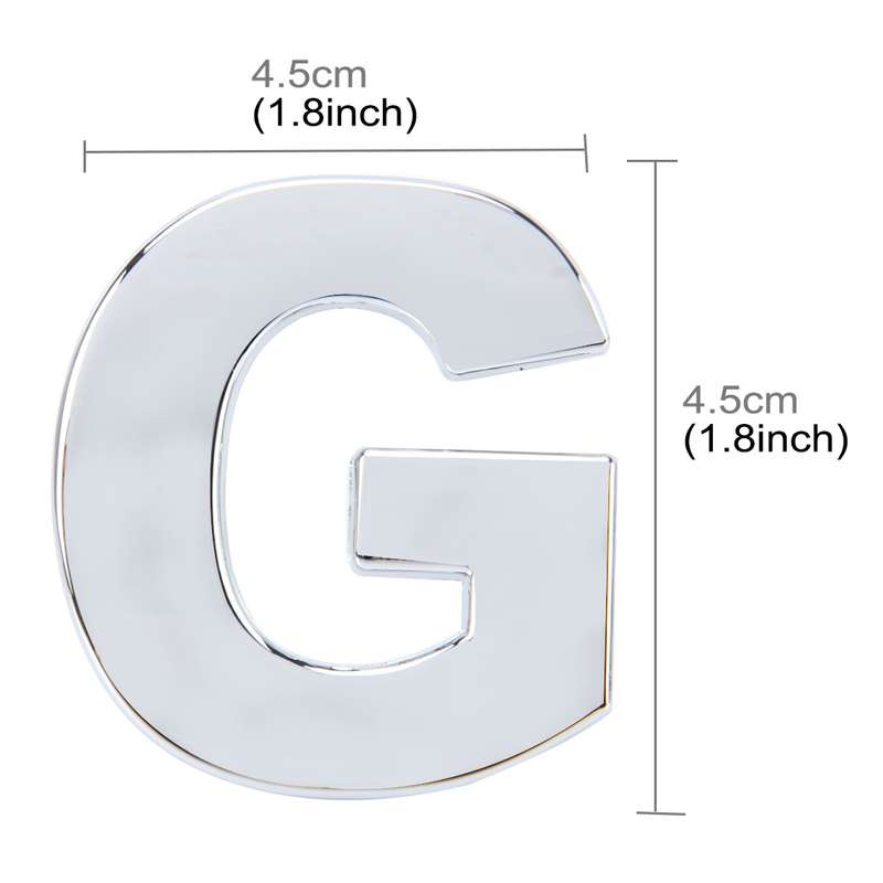 Car Vehicle Badge Emblem 3D English Letter S Self-adhesive Sticker Decal, Size: 4.5*4.5*0.5cm