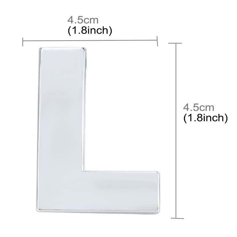 Car Vehicle Badge Emblem 3D English Letter S Self-adhesive Sticker Decal, Size: 4.5*4.5*0.5cm