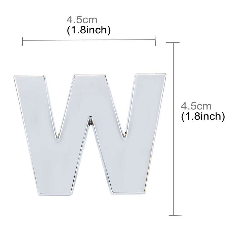 Car Vehicle Badge Emblem 3D English Letter S Self-adhesive Sticker Decal, Size: 4.5*4.5*0.5cm