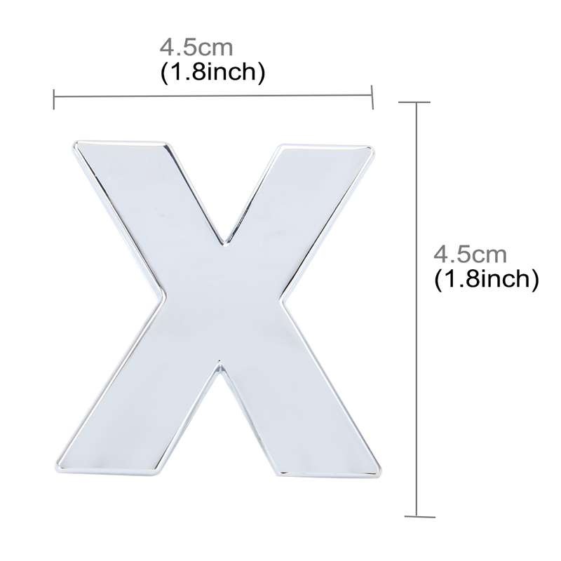 Car Vehicle Badge Emblem 3D English Letter S Self-adhesive Sticker Decal, Size: 4.5*4.5*0.5cm