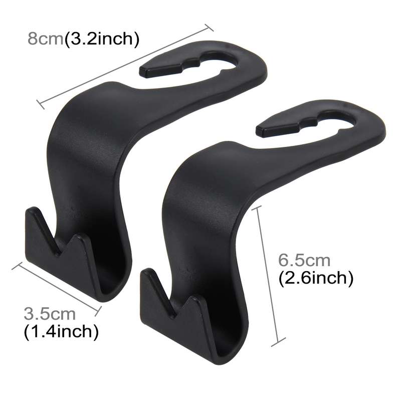2 PCS Car Seat Back Trunk Bag Hanger Holder Auto Headrest Luggage Hook