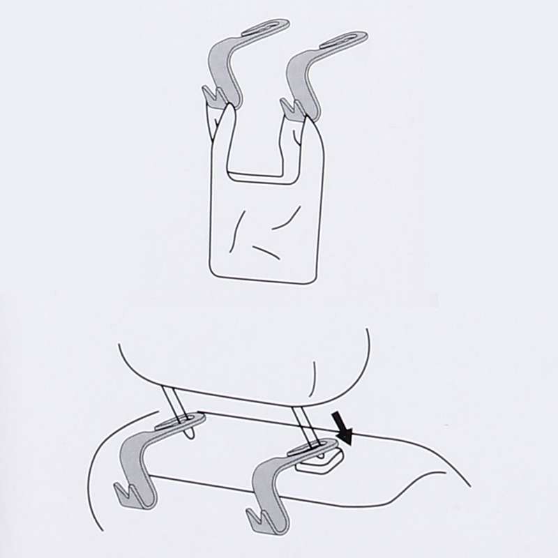 2 PCS Car Seat Back Trunk Bag Hanger Holder Auto Headrest Luggage Hook