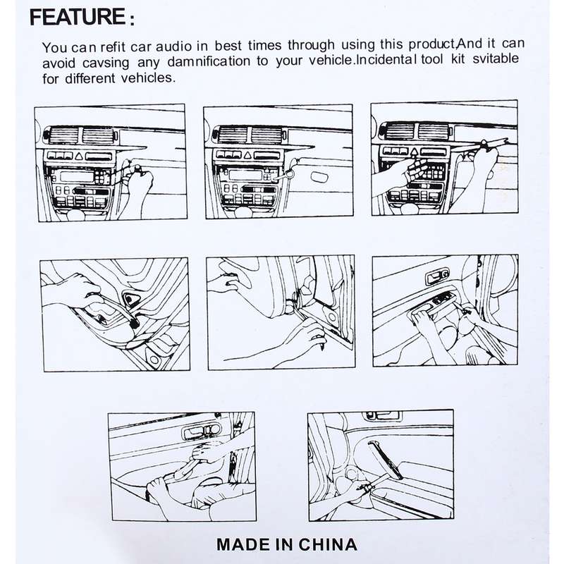 12 in 1 Car Audio System Dashboard Door Panel Removal Dismantling Tools Kit