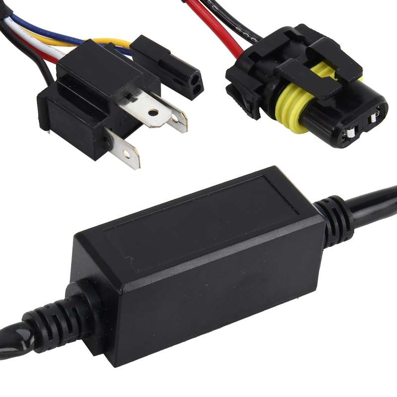 2 PCS DC 12V Universal H4 Bulb Harness Wiring Relay Harness Relay Wiring HID Relay Wiring Harness HI