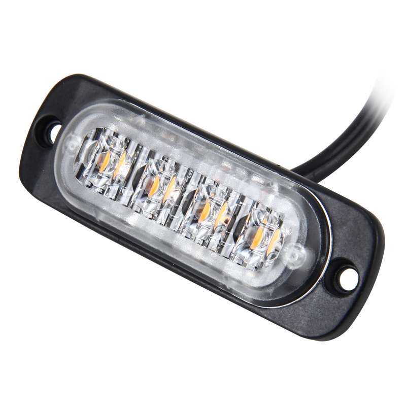 DC 12V-24V 2W 4LEDs SMD-2835 Lamps 17 Flash Patterns 3 Lines Car Flash Lamp Waterproof Car Truck Eme