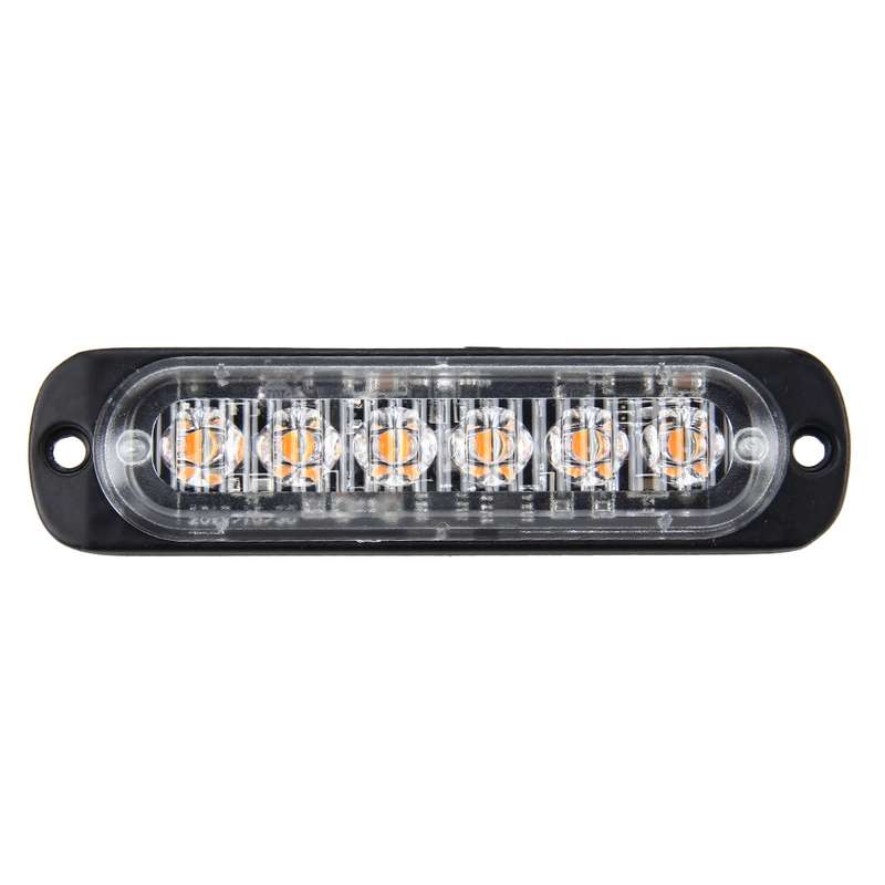 DC 12V-24V 2W 6LEDs SMD-2835 Lamps 17 Flash Patterns 3 Lines Car Flash Lamp Waterproof Car Truck Eme