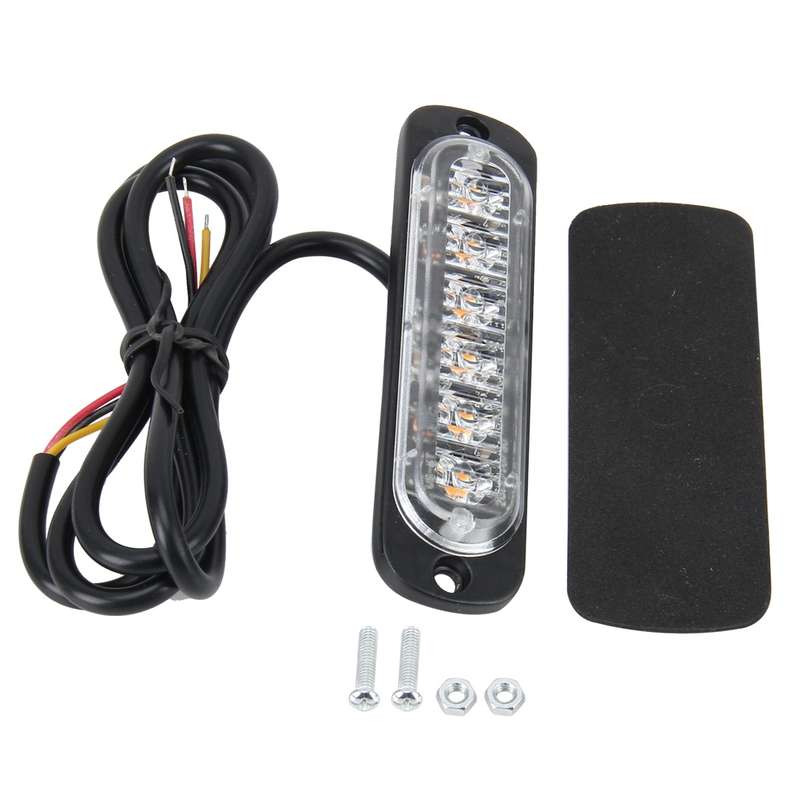DC 12V-24V 2W 6LEDs SMD-2835 Lamps 17 Flash Patterns 3 Lines Car Flash Lamp Waterproof Car Truck Eme