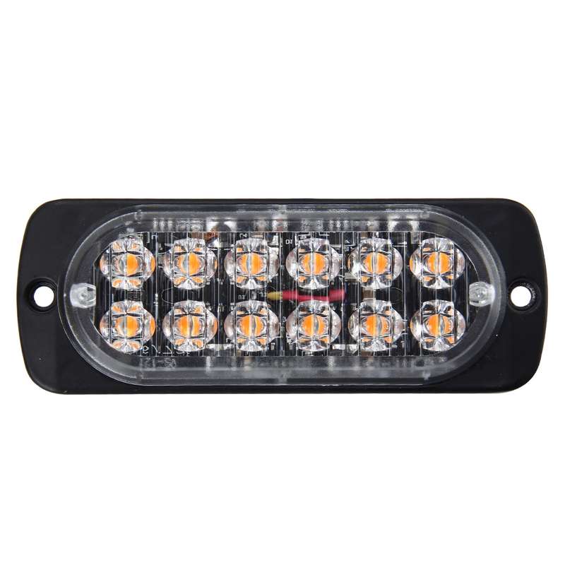 DC 12V-24V 2W 12LEDs SMD-2835 Lamps 17 Flash Patterns 3 Lines Car Flash Lamp Waterproof Car Truck Em