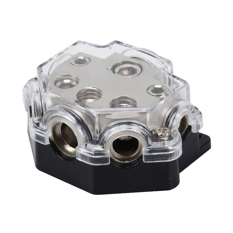 Fuse Holder Power Distributor Block 1 Way Auto Car Audio 5 Ways Out / 1 Ways In 5 Car Audio Outputs