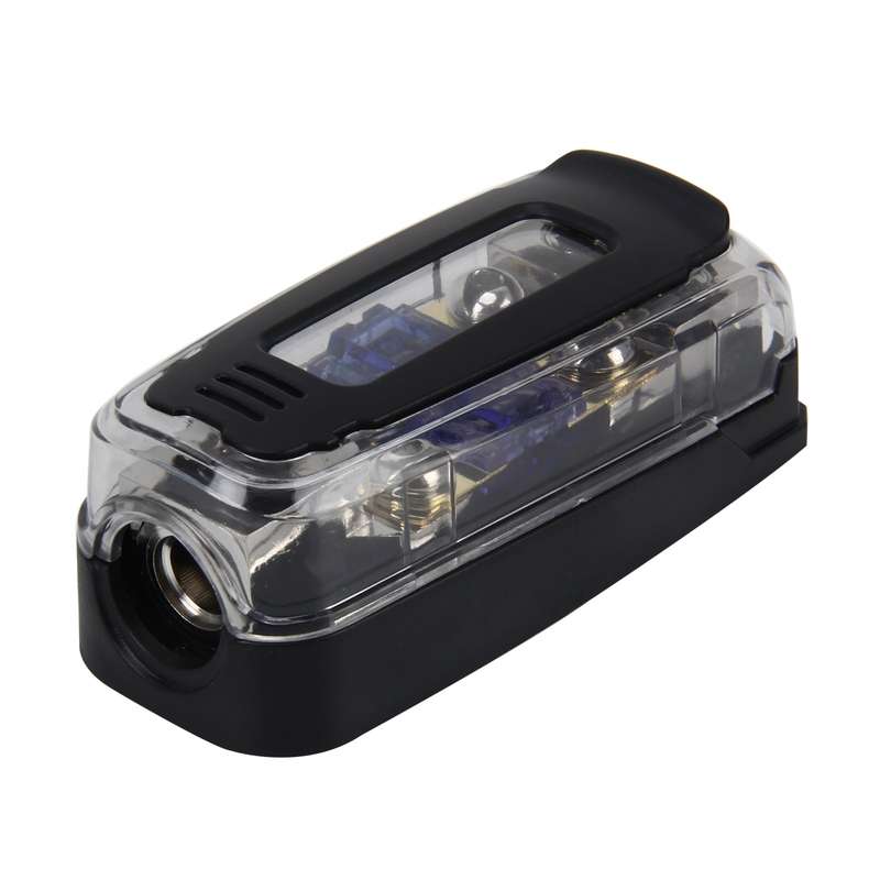 Car Stereo Car Audio Fuse Holder Insurance 60A Car Audio Fuse Holder 1 in 2 Ways Car Auto Fuse Holde