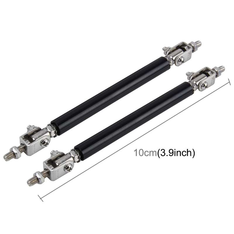 2 PCS Car Modification Large Surrounded By The Rod Telescopic Lever Front and Rear Bars Fixed Front