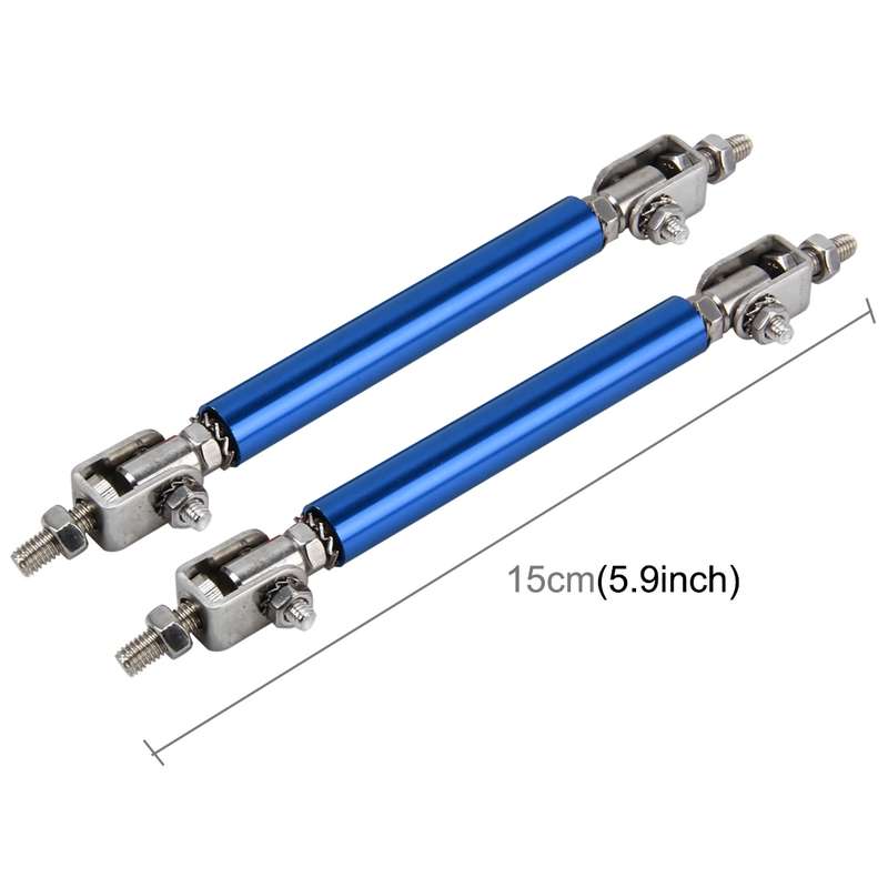2 PCS Car Modification Large Surrounded By The Rod Telescopic Lever Front and Rear Bars Fixed Front