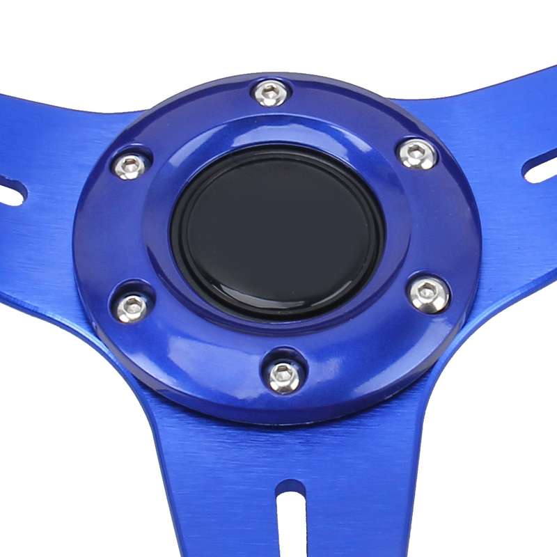 35cm PU Racing Sport Hand Wheel Car Modified Steering Wheel(Black)