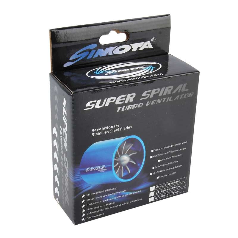 Car Stainless Universal Supercharger Single Turbine Air Intake Fuel Saver Turbo Turboing Charger Fan