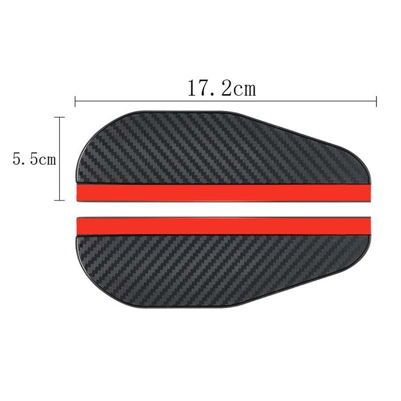 1 Pair Drill Pattern Pure Black Universal Car Rearview Mirror Rain Blades Car Back Mirror Eyebrow Ra