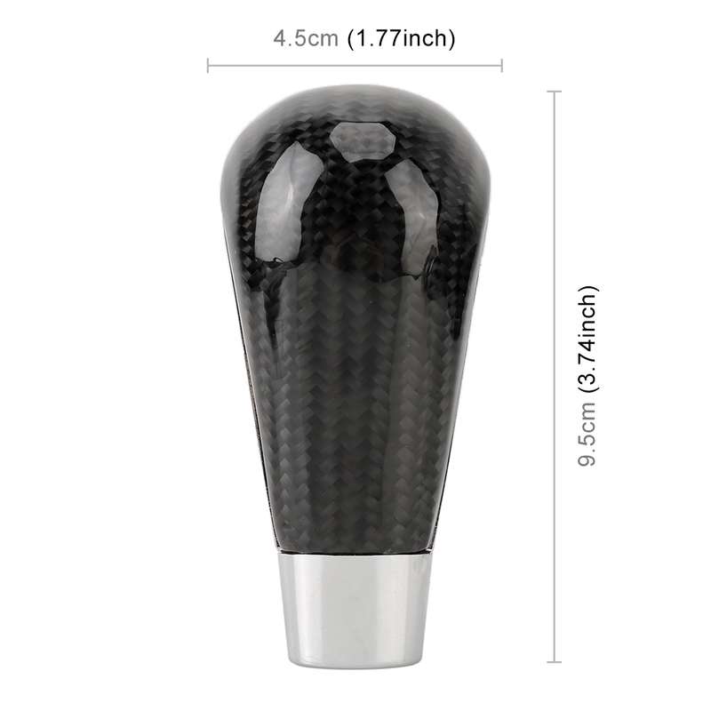 Universal Carbon Fiber Texture Leather Hole Pattern Car Gear Shift Knob Modified Shifter Lever Knob