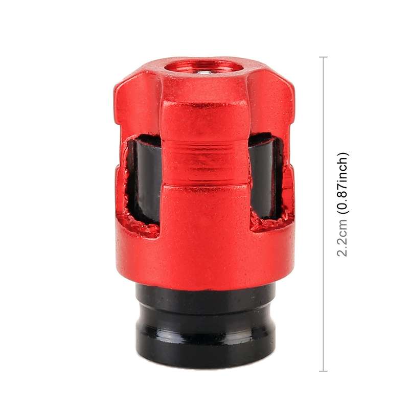 4 PCS Valve Shape Gas Cap Mouthpiece Cover Tire Cap Car Tire Valve Caps(Red)