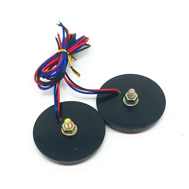 2 PCS Motorcycle Trailer Truck DC 12-15V Wired 24-LED Indicator Lamp Reflector Round Marker Tail Lig