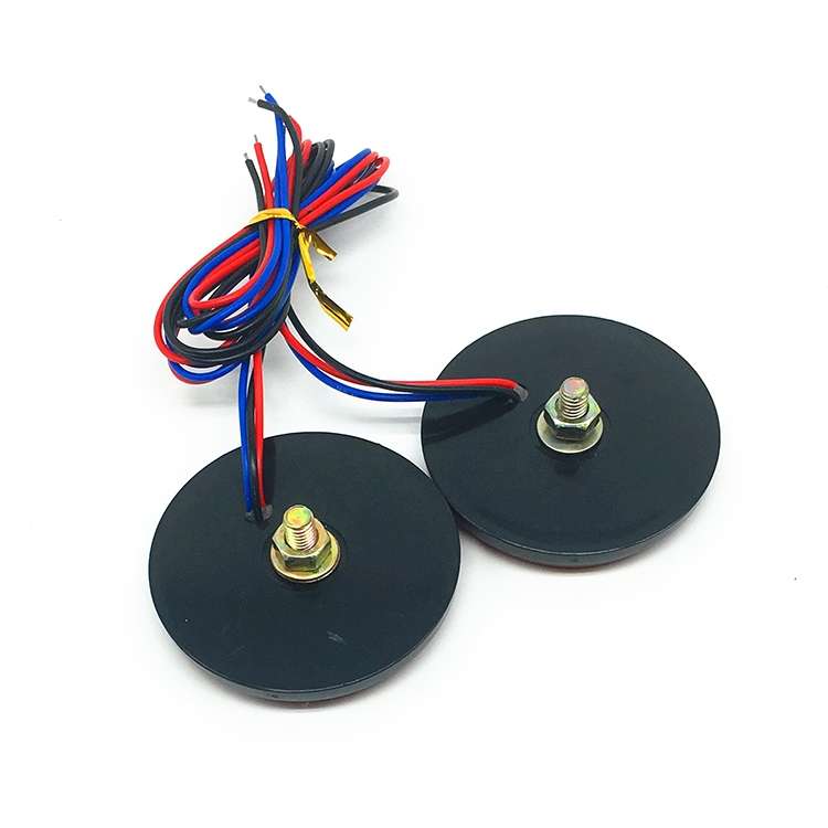 2 PCS Motorcycle Trailer Truck DC 12-15V Wired 24-LED Indicator Lamp Reflector Round Marker Tail Lig