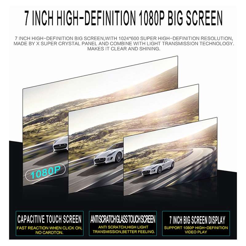 SU 9701 1GB+32GB 7 inch HD Foldable Universal Car Android Radio Receiver MP5 Player, Support FM & Bl