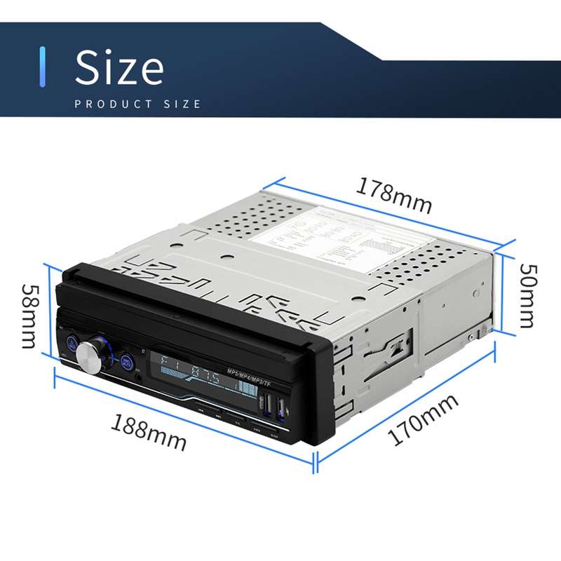 T100 7 inch HD Universal Car Radio Receiver MP5 Player, Support FM & AM & RDS & Bluetooth & Phone Li