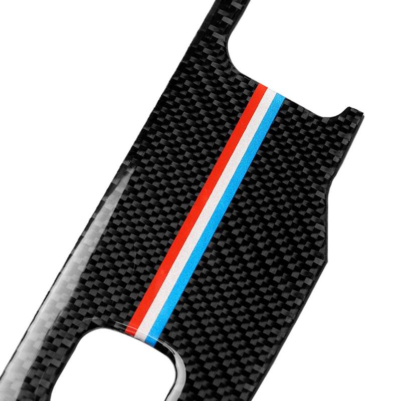 2 PCS Car USA Color Carbon Fiber Window Lift Panel Decorative Sticker for Ford Mustang 2015-2017, Le