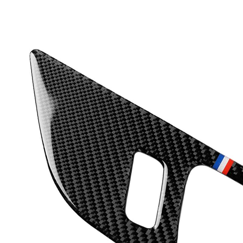 2 PCS Car USA Color Carbon Fiber Door Inner Handles Decorative Sticker for Ford Mustang 2015-2017