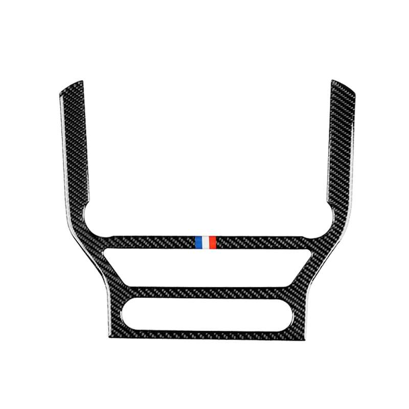 Car USA Color Carbon Fiber CD Panel Decorative Sticker for Ford Mustang 2015-2017