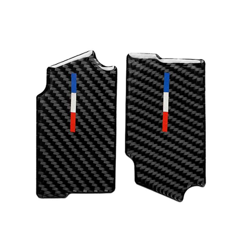 2 PCS Car USA Color Carbon Fiber Door Inner Handle Wrist Panel Decorative Sticker for Ford Mustang 2