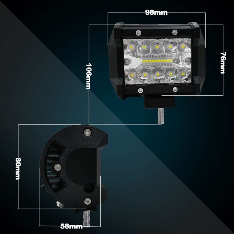 4 inch 15W 1500LM LED Strip Lamp Working Refit Off-road Vehicle Light Roof Strip Light