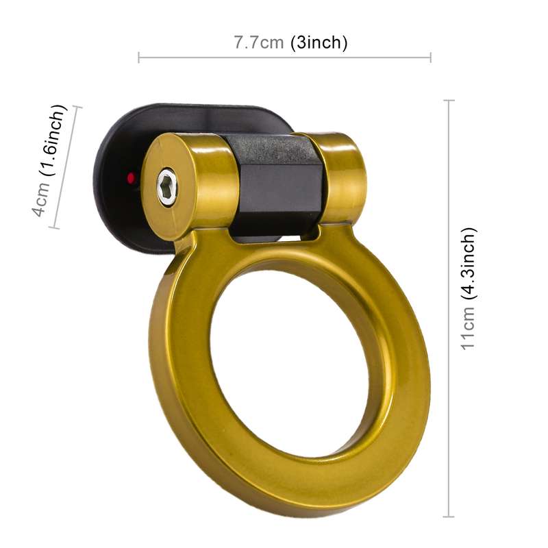 Car Truck Bumper Round Tow Hook Ring Adhesive Decal Sticker Exterior Decoration (Blue)