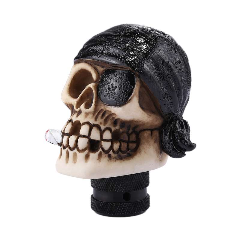 Pirate Skull Shaped Universal Vehicle Car Shifter Cover Manual Automatic Gear Shift Knob (Black)