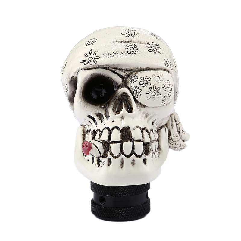 Pirate Skull Shaped Universal Vehicle Car Shifter Cover Manual Automatic Gear Shift Knob (Black)