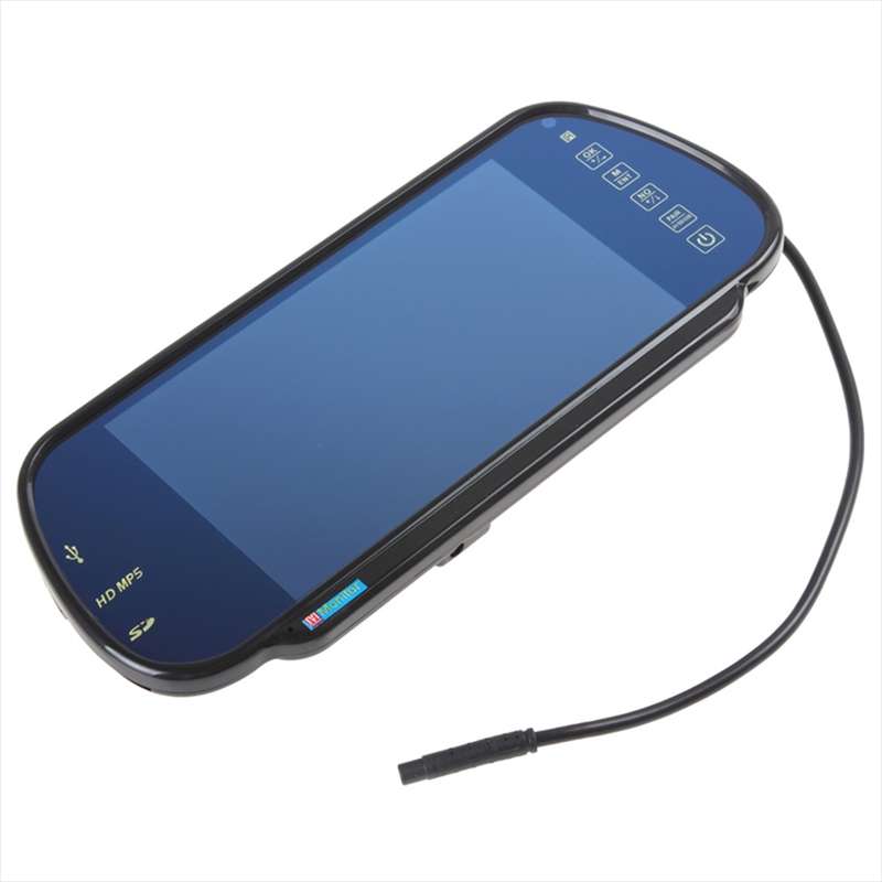 PZ-710 7.0 inch TFT LCD Car Rearview Mirror Monitor with Remote Control, Support Bluetooth / MP5 Pla