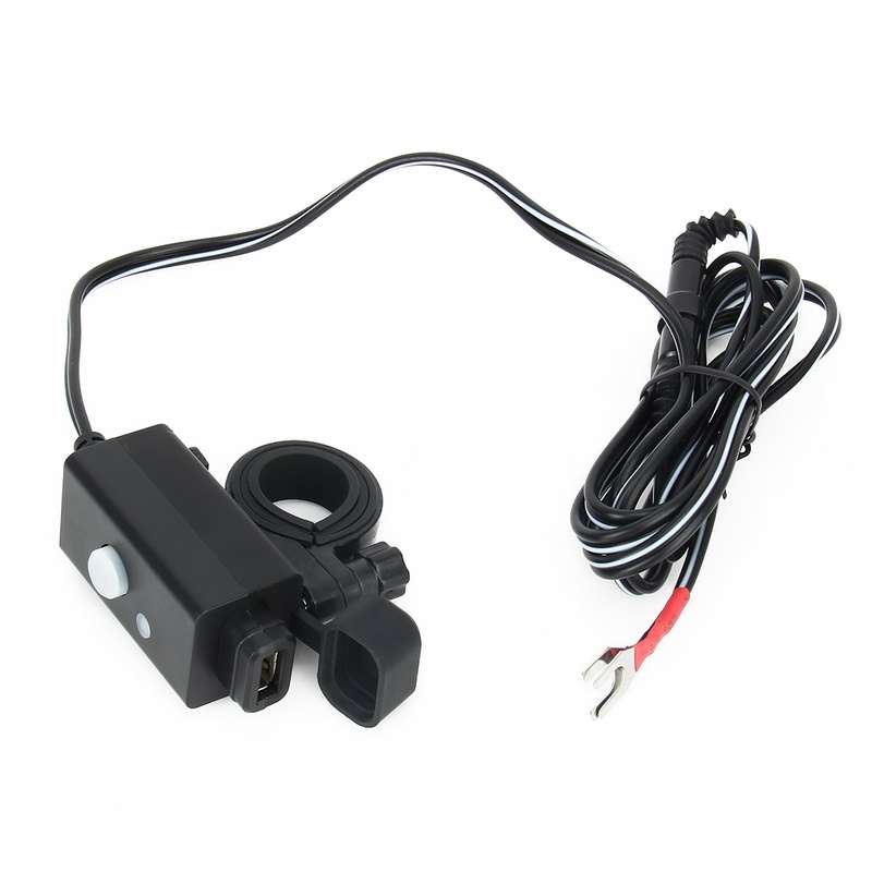 Waterproof Motorcycle USB Phone Charger Adapter with Power Switch 5V Single Ports Smart Charging Pow