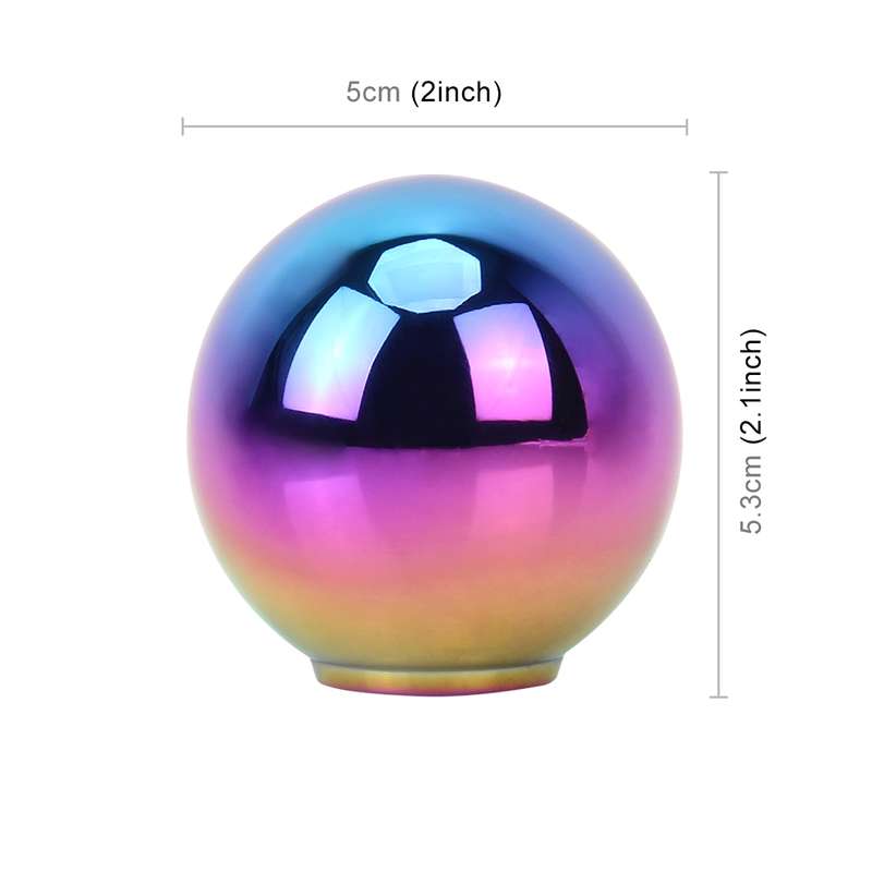 Universal Vehicle Car Gradient Blue Screwed Shifter Cover Manual Automatic Aluminum Gear Shift Knob