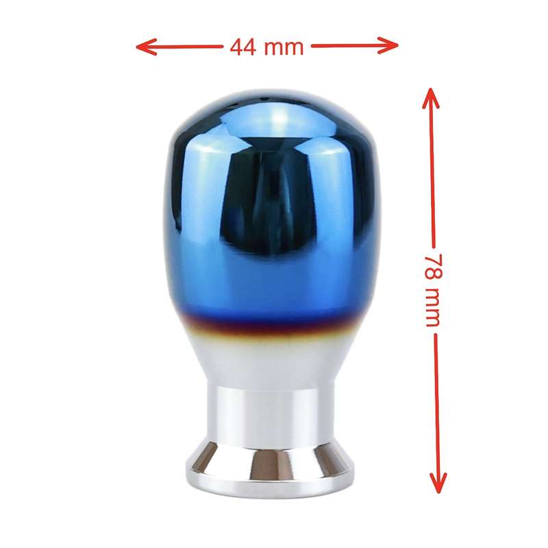 Universal Vehicle Car Blue Aluminum Alloy Gear Shifter Lever Manual Automatic Shift Knob Adapter, Si