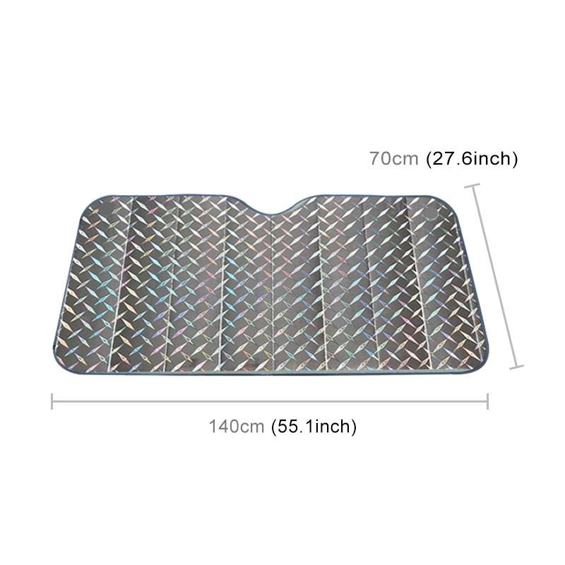 Sun Shade Three Compartments Car Windshield Visor Cover Block Front Window Sunshade UV Protect, Size