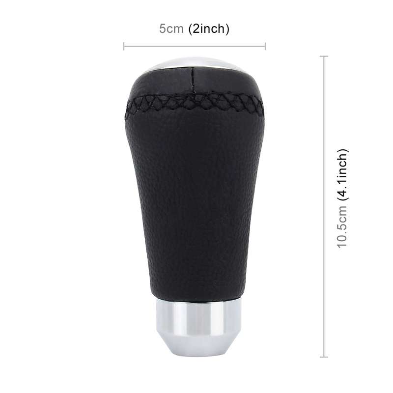 Universal Car Modified Shifter Black Leather Lever Manual 5-Speed Gear Shift Knob