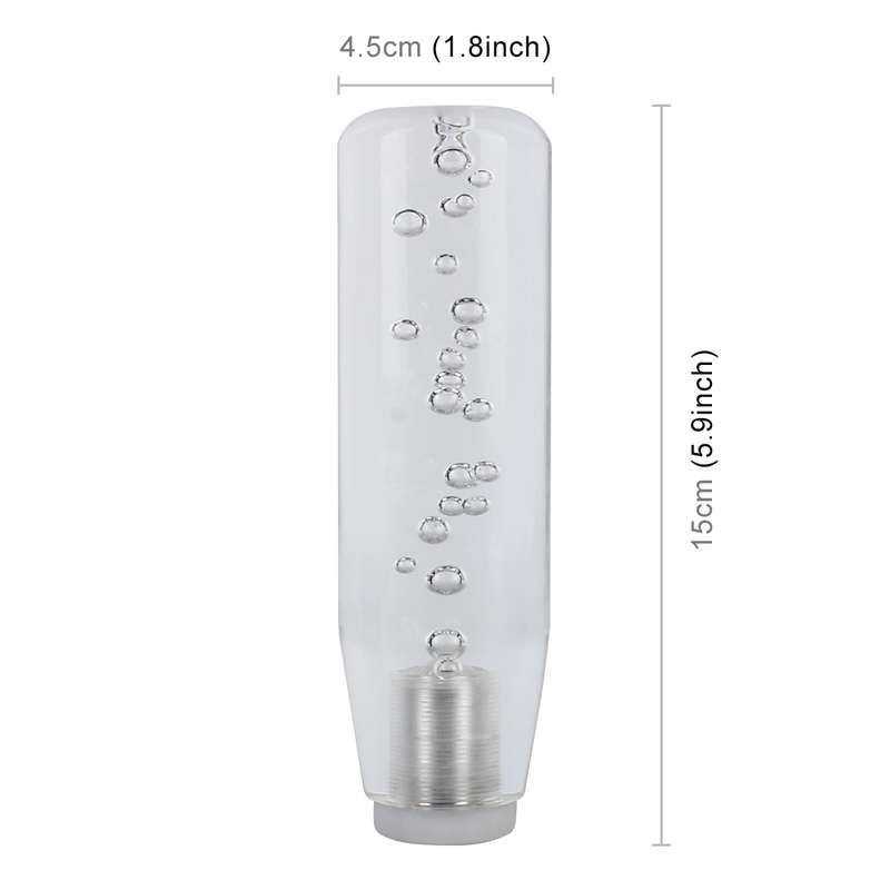 Universal Car Truck Transparent Bubble Colors LED Light Shift Knob Gear Lever Shifter, Length: 15cm
