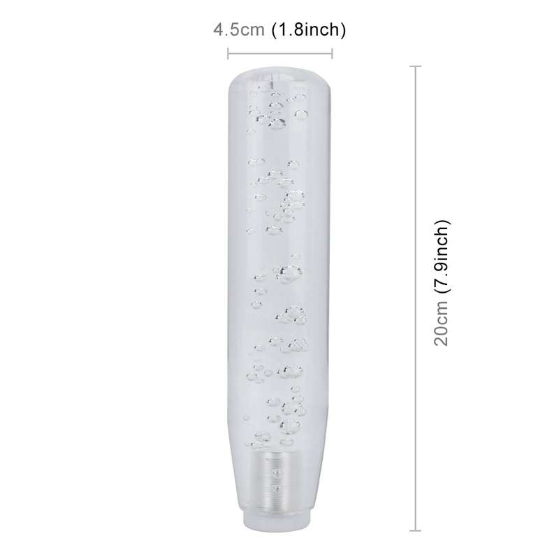 Universal Car Truck Transparent Bubble Colors LED Light Shift Knob Gear Lever Shifter, Length: 20cm