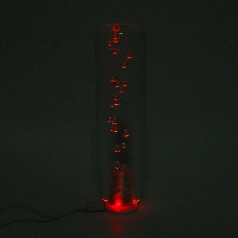 Universal Car Truck Transparent Bubble Colors LED Light Shift Knob Gear Lever Shifter, Length: 20cm