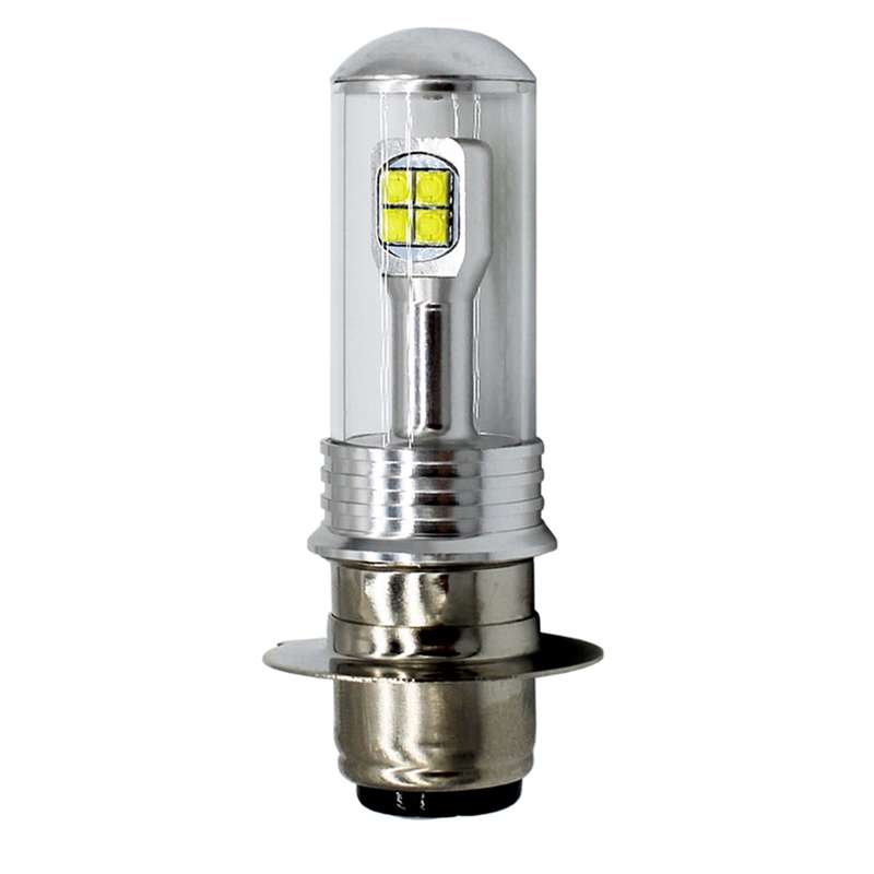 Motorcycle Headlights 750LM 6000K White H6M/P15D 40W 8-LED Bulbs, DC 12-24V